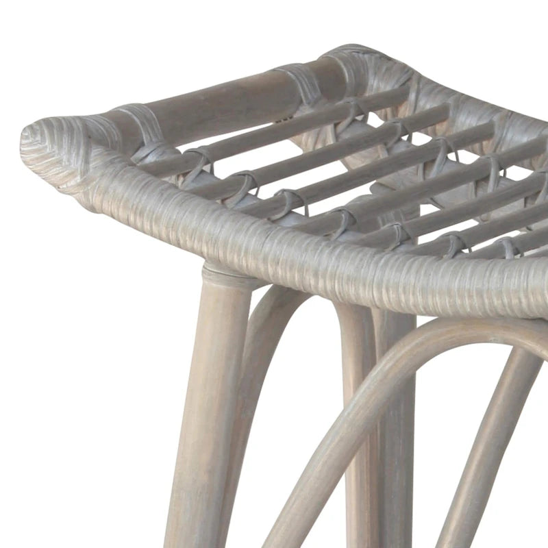 Rattan-Barhocker mit Sattelsitz, 61 cm Sitzhöhe
