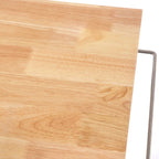 Rollbarer Küchenwagen aus Kautschukholz und MDF mit 2 Ablagen und Handtuchhalter, 86,4 cm B x 46,4 cm T x 88,9 cm H