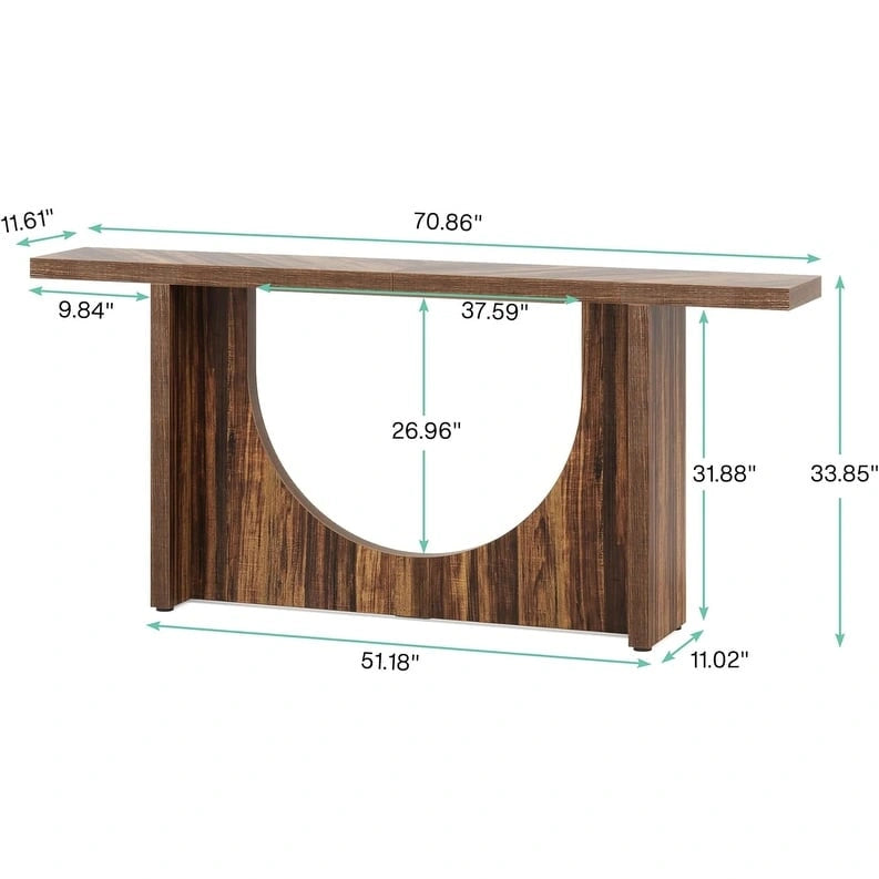MDF-Konsolentisch 70.86" B x 11.61" T x 33.85" H
