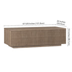 MDF- & PVC-rechteckiger Couchtisch, 120,65 cm B