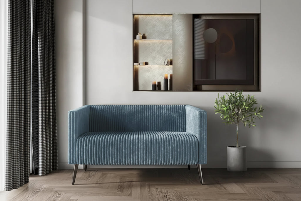 CraftPorch Corduroy Modern and Glamorous Velvet Upholstered Loveseat