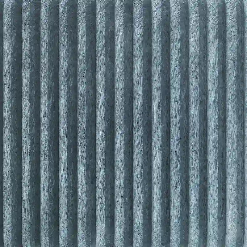 Zweisitzer-Liebessofa aus Samt-Polyester und Metall mit vertikalem Rückenlehnen-Detail 132 cm B x 78,5 cm T x 79 cm H