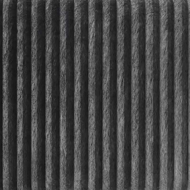 Zweisitzer-Liebessofa aus Samt-Polyester und Metall mit vertikalem Rückenlehnen-Detail 132 cm B x 78,5 cm T x 79 cm H
