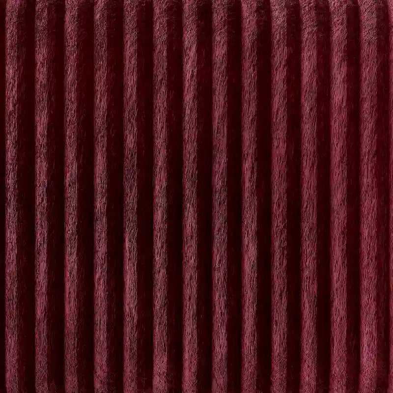 Zweisitzer-Liebessofa aus Samt-Polyester und Metall mit vertikalem Rückenlehnen-Detail 132 cm B x 78,5 cm T x 79 cm H