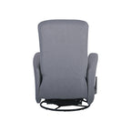 Drehbarer Schaukel- und Relaxsessel aus Massivholz und Polyestergewebe 75,5 cm B x 86,5 cm T x 103 cm H