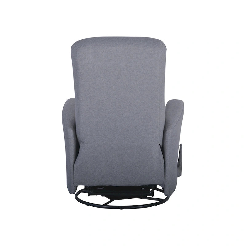 Drehbarer Schaukel- und Relaxsessel aus Massivholz und Polyestergewebe 75,5 cm B x 86,5 cm T x 103 cm H