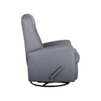 Drehbarer Schaukel- und Relaxsessel aus Massivholz und Polyestergewebe 75,5 cm B x 86,5 cm T x 103 cm H