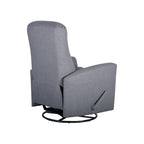 Drehbarer Schaukel- und Relaxsessel aus Massivholz und Polyestergewebe 75,5 cm B x 86,5 cm T x 103 cm H