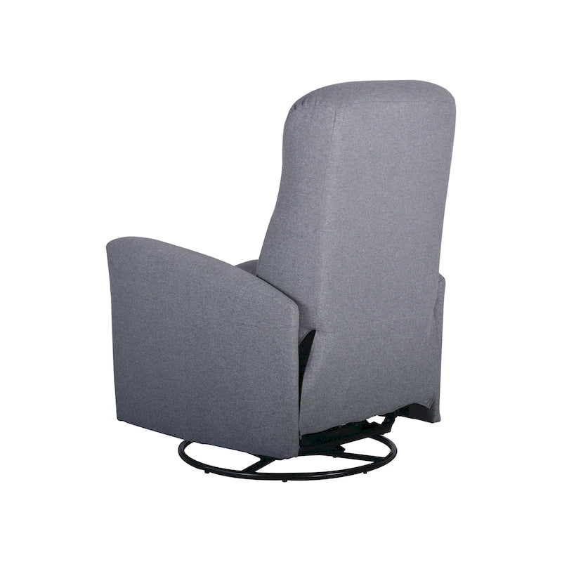 Drehbarer Schaukel- und Relaxsessel aus Massivholz und Polyestergewebe 75,5 cm B x 86,5 cm T x 103 cm H
