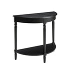 Eingangstisch Kiefer & Esche Furnier Halbrund mit Ablage 80 x 35,5 x 76 cm