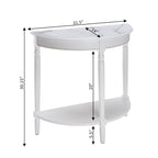 Eingangstisch Kiefer & Esche Furnier Halbrund mit Ablage 80 x 35,5 x 76 cm