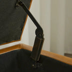 Ottomane aus Kunstleder und Massivholz, rechteckig, 127,8 cm B x 44,5 cm T x 45,7 cm H