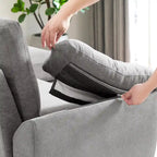 L-förmiges Sektionssofa aus Polyester und Hartholz mit umwandelbarem Ottoman 79,53" B x 52,76" T x 34,25" H