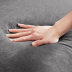 L-förmiges Sektionssofa aus Polyester und Hartholz mit umwandelbarem Ottoman 79,53" B x 52,76" T x 34,25" H