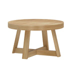 Runder Couchtisch aus massivem Kiefernholz 76,2 cm x 76,2 cm x 45,085 cm