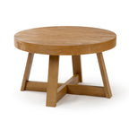 Runder Couchtisch aus massivem Kiefernholz 76,2 cm x 76,2 cm x 45,085 cm