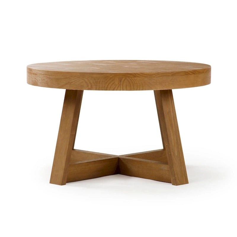 Runder Couchtisch aus massivem Kiefernholz 76,2 cm x 76,2 cm x 45,085 cm