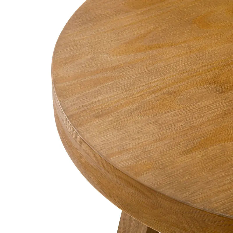 Runder Couchtisch aus massivem Kiefernholz 76,2 cm x 76,2 cm x 45,085 cm