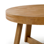Runder Couchtisch aus massivem Kiefernholz 76,2 cm x 76,2 cm x 45,085 cm