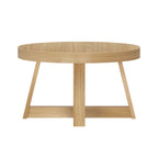 Runder Couchtisch aus massivem Kiefernholz 76,2 cm x 76,2 cm x 45,085 cm