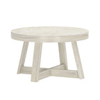 Runder Couchtisch aus massivem Kiefernholz 76,2 cm x 76,2 cm x 45,085 cm