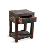 Beistelltisch aus Altholz-Mangoholz mit Schublade 35,5 cm B x 50,8 cm L x 66 cm H