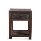 Beistelltisch aus Altholz-Mangoholz mit Schublade 35,5 cm B x 50,8 cm L x 66 cm H