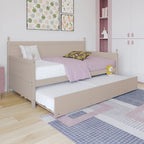 Tagesbett aus massivem Kautschukholz mit ausziehbarem Rollbett 42" B x 81" L x 43" H