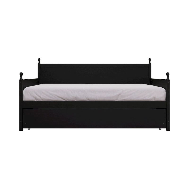 Tagesbett aus massivem Kautschukholz mit ausziehbarem Rollbett 42" B x 81" L x 43" H