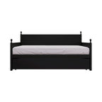 Tagesbett aus massivem Kautschukholz mit ausziehbarem Rollbett 42" B x 81" L x 43" H