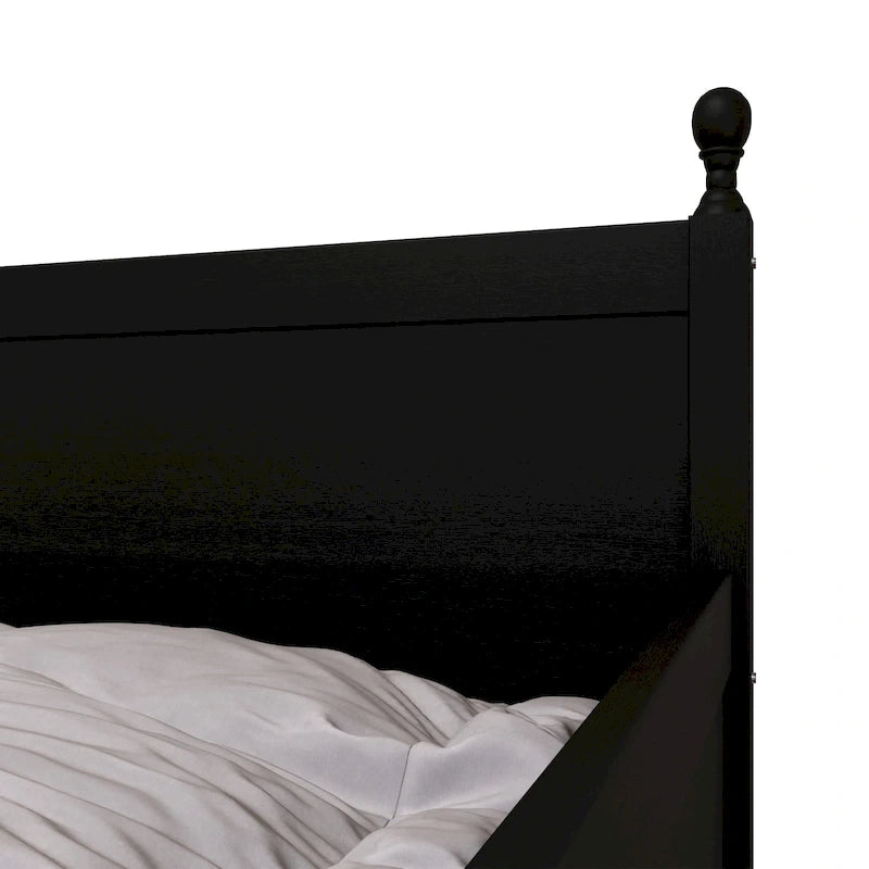 Tagesbett aus massivem Kautschukholz mit ausziehbarem Rollbett 42" B x 81" L x 43" H