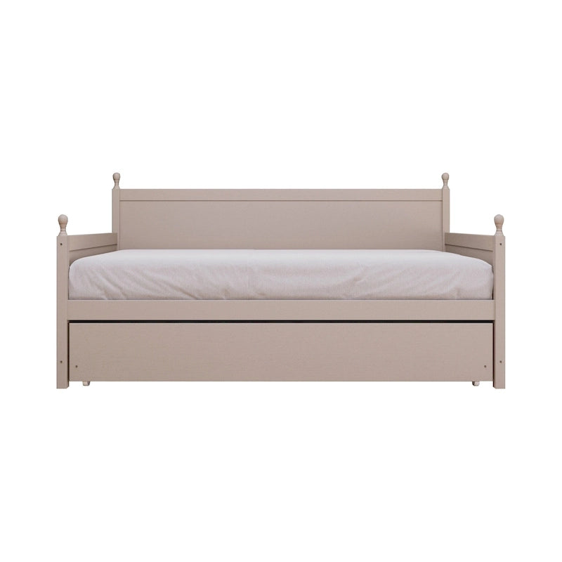 Tagesbett aus massivem Kautschukholz mit ausziehbarem Rollbett 42" B x 81" L x 43" H