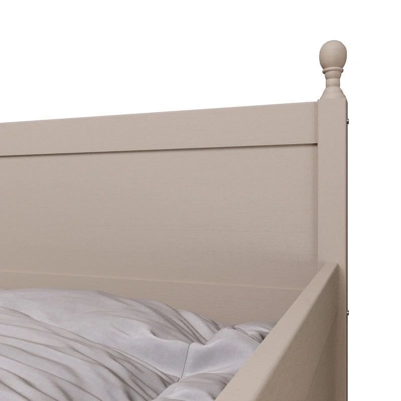 Tagesbett aus massivem Kautschukholz mit ausziehbarem Rollbett 42" B x 81" L x 43" H