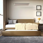 Tagesbett aus massivem Kautschukholz mit ausziehbarem Rollbett 42" B x 81" L x 43" H