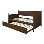 Tagesbett aus massivem Kautschukholz mit ausziehbarem Rollbett 42" B x 81" L x 43" H