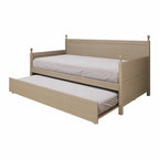 Tagesbett aus massivem Kautschukholz mit ausziehbarem Rollbett 42" B x 81" L x 43" H