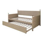 Tagesbett aus massivem Kautschukholz mit ausziehbarem Rollbett 42" B x 81" L x 43" H