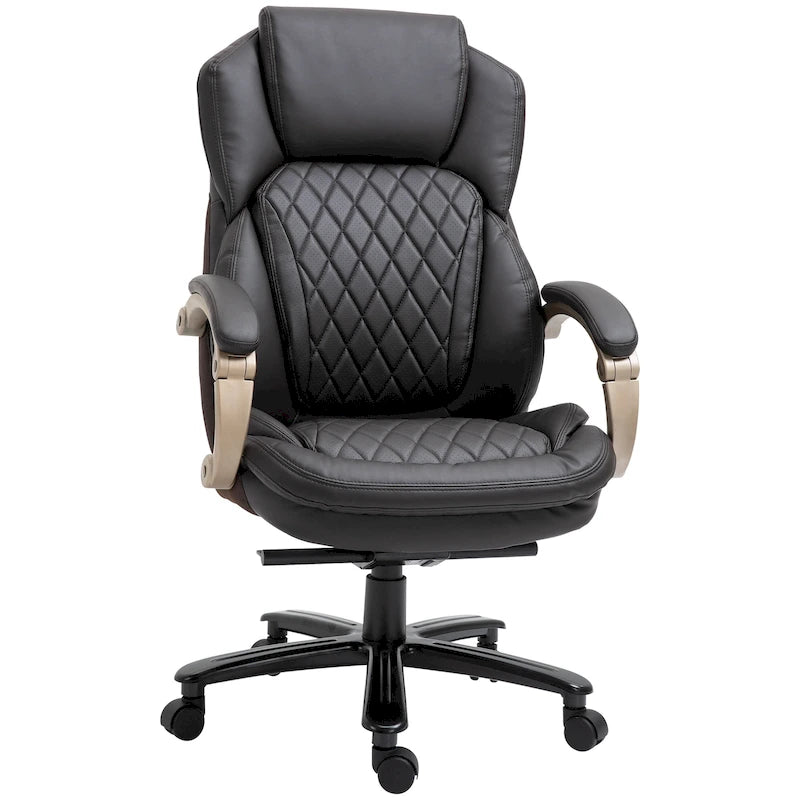 Ergonomischer Bürostuhl aus Mesh und Kunstleder mit Wippfunktion und Höhenverstellung, 158 kg Tragkraft