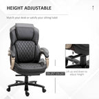 Ergonomischer Bürostuhl aus Mesh und Kunstleder mit Wippfunktion und Höhenverstellung, 158 kg Tragkraft