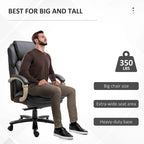 Ergonomischer Bürostuhl aus Mesh und Kunstleder mit Wippfunktion und Höhenverstellung, 158 kg Tragkraft