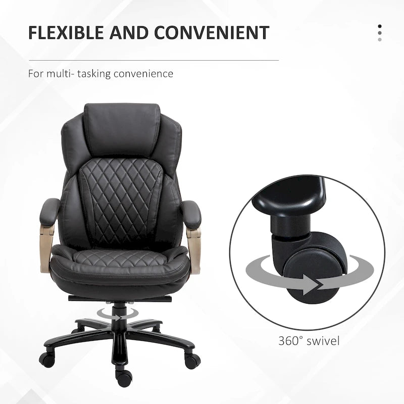 Ergonomischer Bürostuhl aus Mesh und Kunstleder mit Wippfunktion und Höhenverstellung, 158 kg Tragkraft