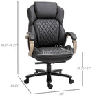 Ergonomischer Bürostuhl aus Mesh und Kunstleder mit Wippfunktion und Höhenverstellung, 158 kg Tragkraft