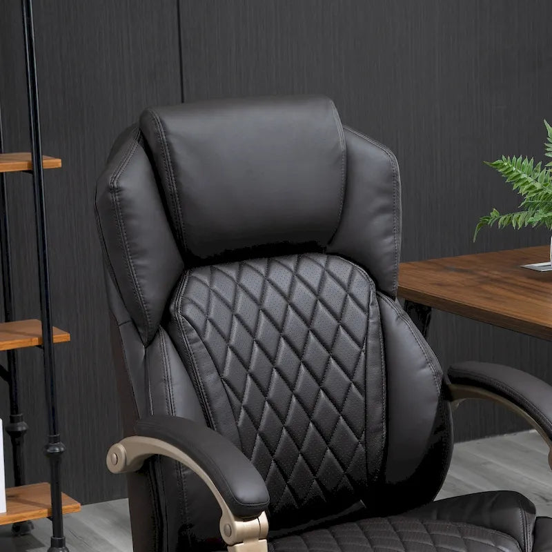 Ergonomischer Bürostuhl aus Mesh und Kunstleder mit Wippfunktion und Höhenverstellung, 158 kg Tragkraft