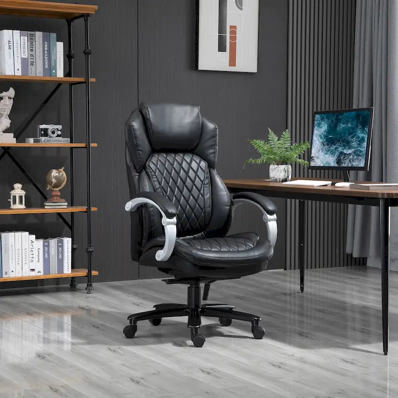 Ergonomischer Bürostuhl aus Mesh und Kunstleder mit Wippfunktion und Höhenverstellung, 158 kg Tragkraft