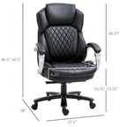 Ergonomischer Bürostuhl aus Mesh und Kunstleder mit Wippfunktion und Höhenverstellung, 158 kg Tragkraft