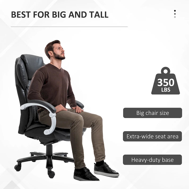 Ergonomischer Bürostuhl aus Mesh und Kunstleder mit Wippfunktion und Höhenverstellung, 158 kg Tragkraft