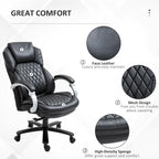 Ergonomischer Bürostuhl aus Mesh und Kunstleder mit Wippfunktion und Höhenverstellung, 158 kg Tragkraft
