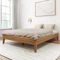Bettgestell aus massivem Kiefernholz, Queen-Size, 209,5 cm L x 158 cm B x 35,5 cm H