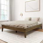 Bettgestell aus massivem Kiefernholz, Queen-Size, 209,5 cm L x 158 cm B x 35,5 cm H