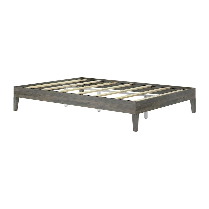 Bettgestell aus massivem Kiefernholz, Queen-Size, 209,5 cm L x 158 cm B x 35,5 cm H
